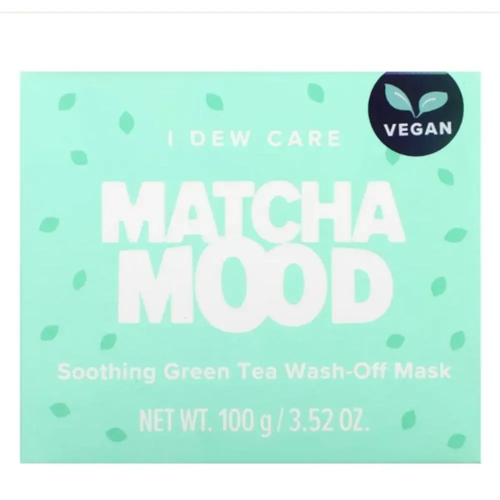 I Dew Care Matcha Mood Soothing Green Tea WashOff Facial Clay Mask 100g/ 3.52oz